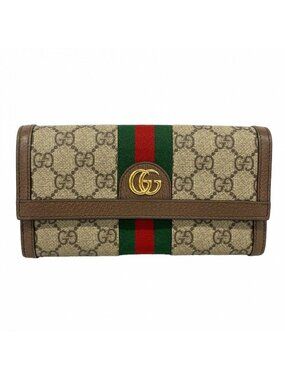 Gucci Wallet Ophidia Brown Gold